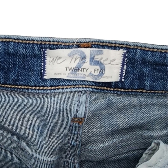 Free People We The Free Sabrina Super Skinny Distressed High Rise Jeans Size 25. - Picture 10 of 10